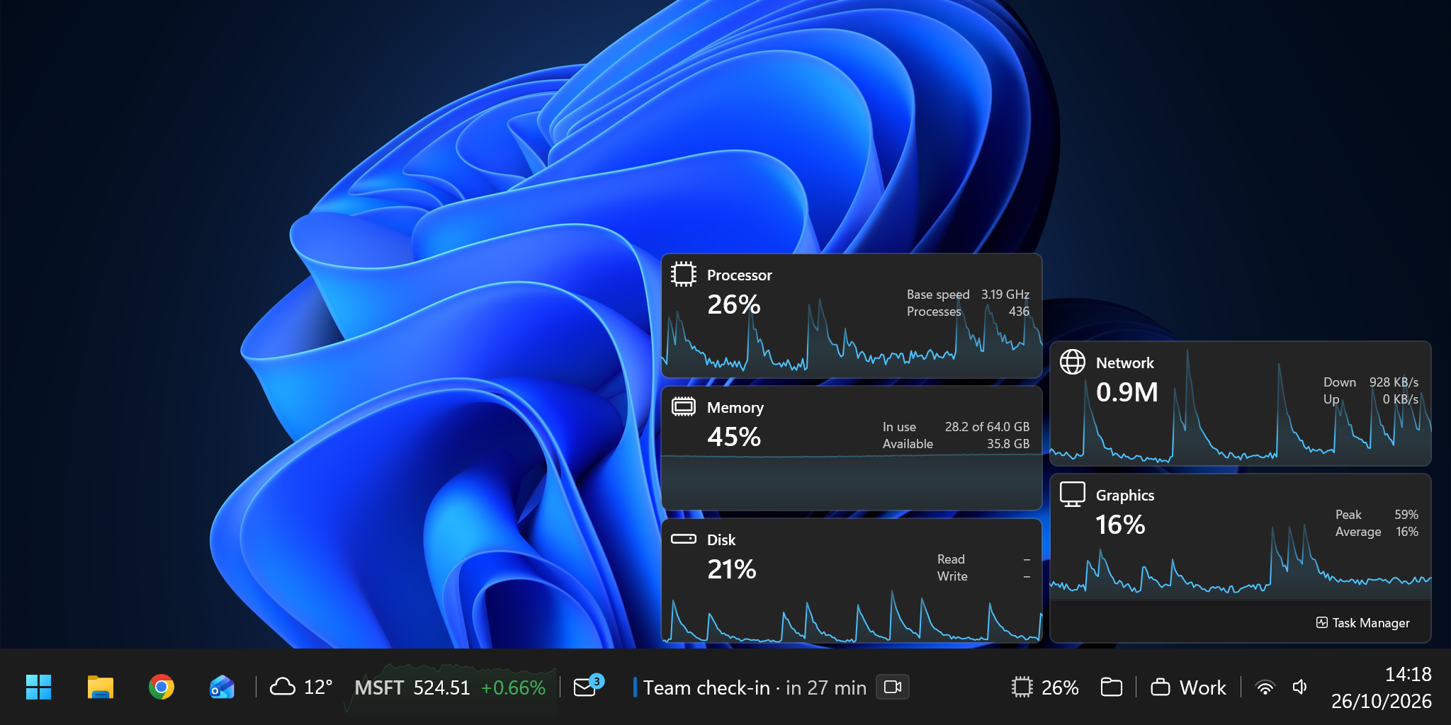 What you check all day, right on the taskbar.